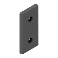 MODULAR SOLUTIONS ELITE ALUMINUM CONNECTING PLATE&lt;BR&gt;45MM X 90MM FLAT W/HARDWARE